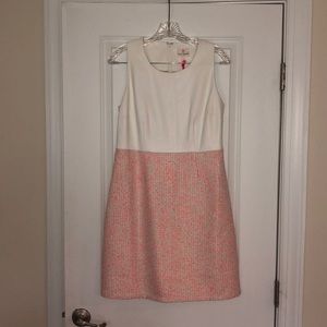 Faux Leather and Tweed Dress